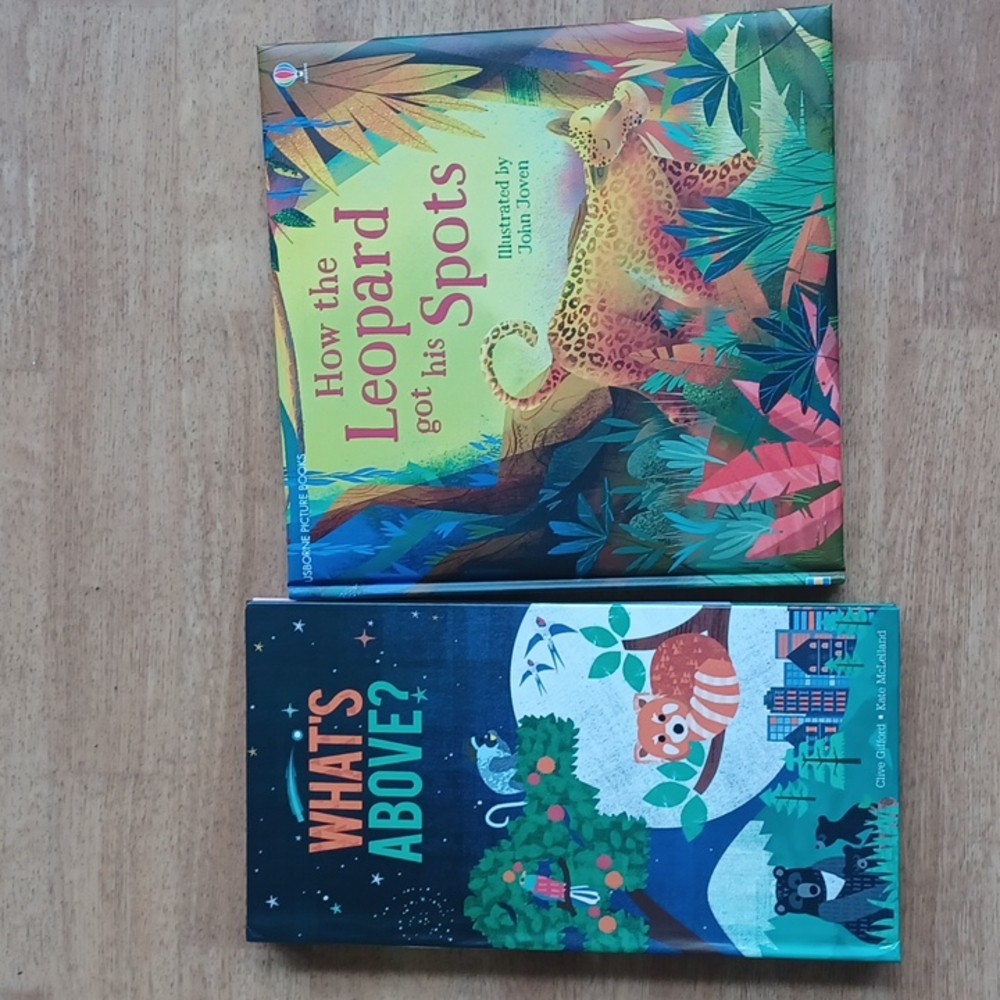 Children's books What's above,pop up book and.How the Leopard got it spo…